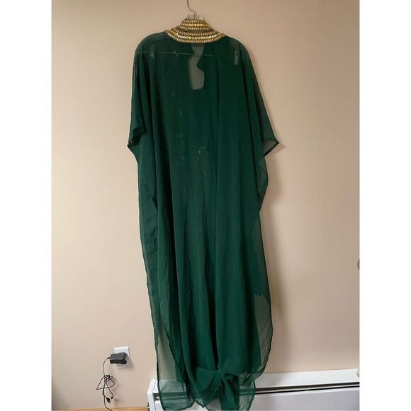 KoC Chiffon Women Kaftan Farasha Caftan Long Wedding Maxi Beach Dress One Size - Picture 6 of 7